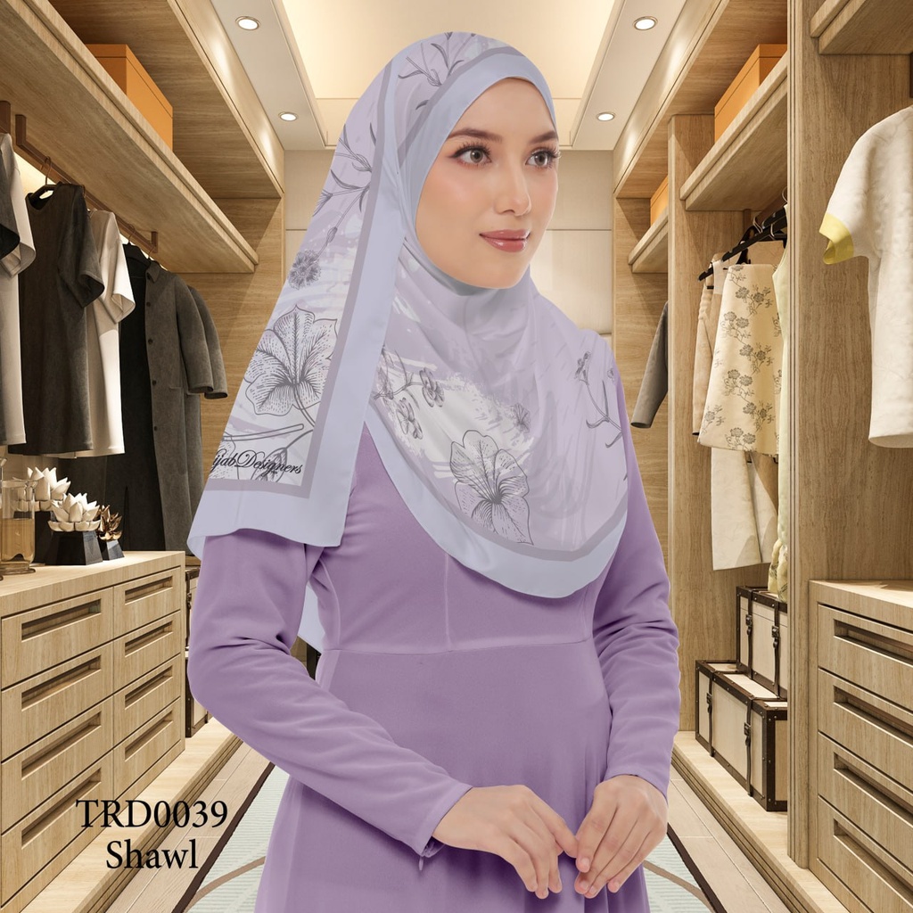 Tudung Shawl in TRD0039 (Standard 1.8m x 0.7m, Chiffon Babydoll, Tak Tambah Nama, Taknak Giftcard)