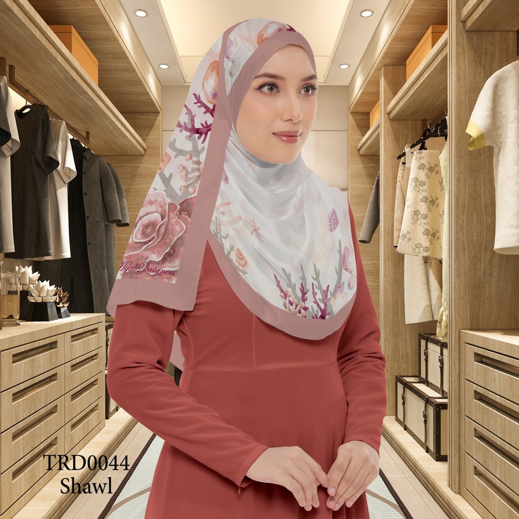 Tudung Shawl in TRD0044 (Standard 1.8m x 0.7m, Chiffon Babydoll, Tak Tambah Nama, Taknak Giftcard)