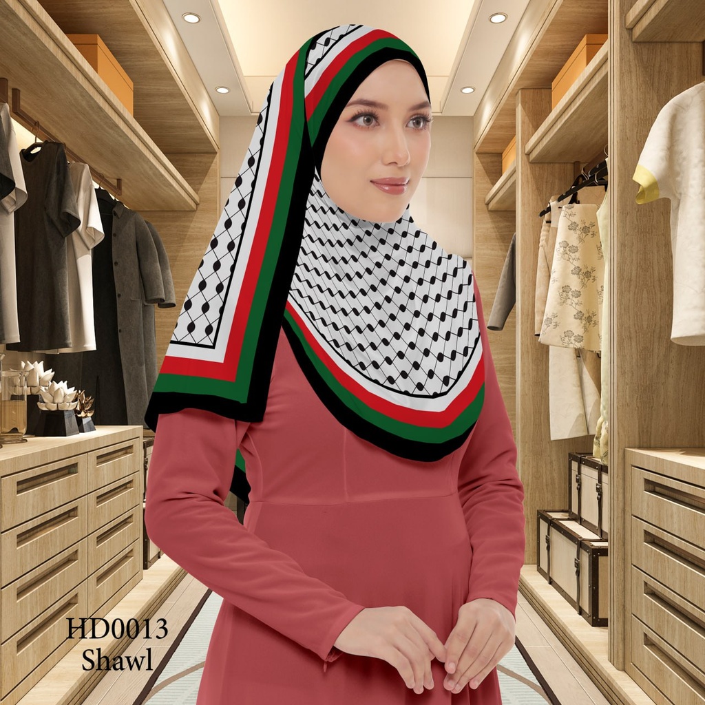 Tudung Shawl in HD0013 (Standard 1.8m x 0.7m, Chiffon Babydoll, Tak Tambah Nama, Taknak Giftcard)