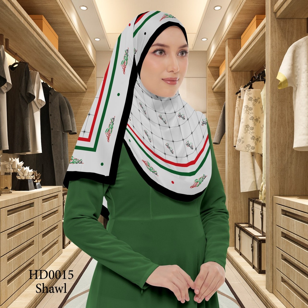 Tudung Shawl in HD0015 (Standard 1.8m x 0.7m, Chiffon Babydoll, Tak Tambah Nama, Taknak Giftcard)