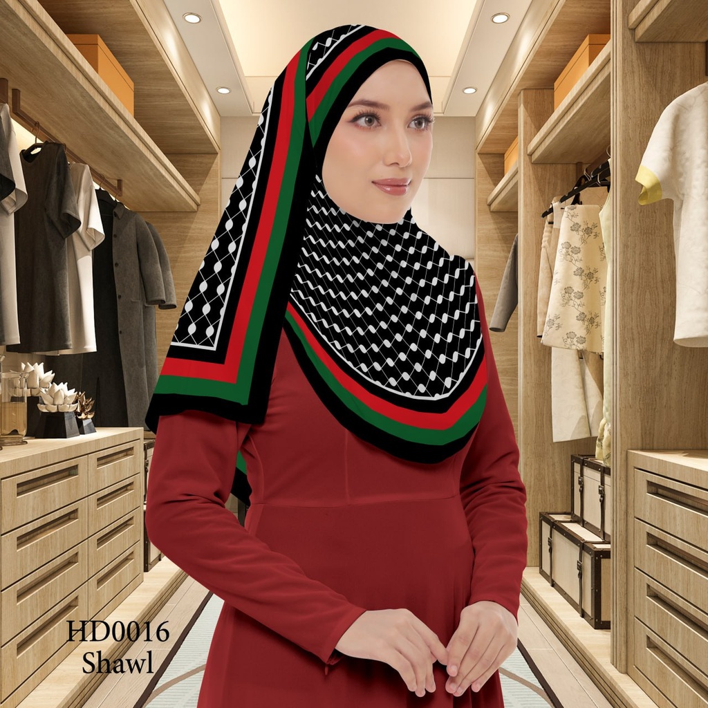 Tudung Shawl in HD0016 (Standard 1.8m x 0.7m, Chiffon Babydoll, Tak Tambah Nama, Taknak Giftcard)