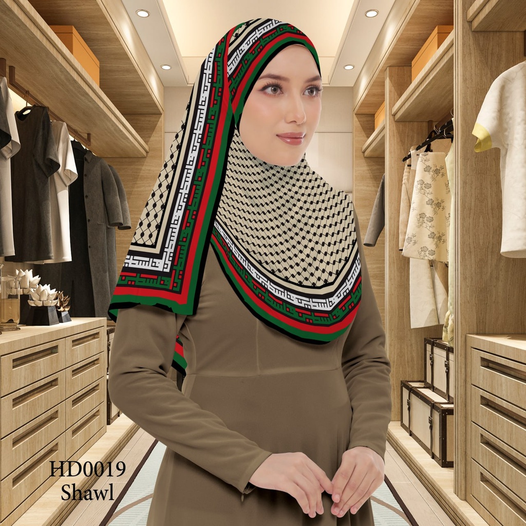 Tudung Shawl in HD0019 (Standard 1.8m x 0.7m, Chiffon Babydoll, Tak Tambah Nama, Taknak Giftcard)