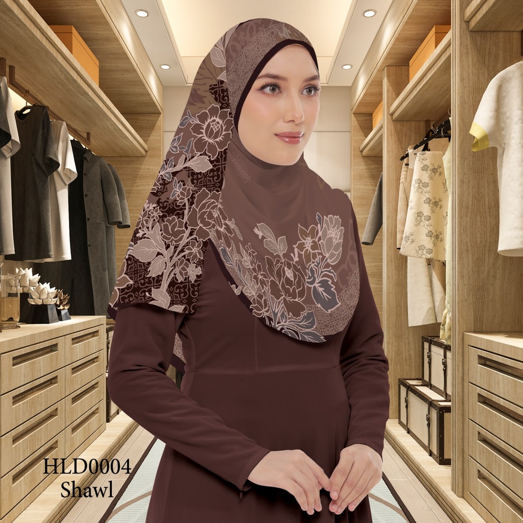 Tudung Shawl in HLD0004 (Standard 1.8m x 0.7m, Chiffon Babydoll, Tak Tambah Nama, Taknak Giftcard)