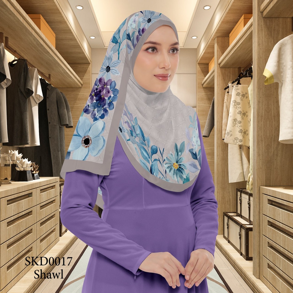 Tudung Shawl in SKD0017 (Standard 1.8m x 0.7m, Chiffon Babydoll, Tak Tambah Nama, Taknak Giftcard)