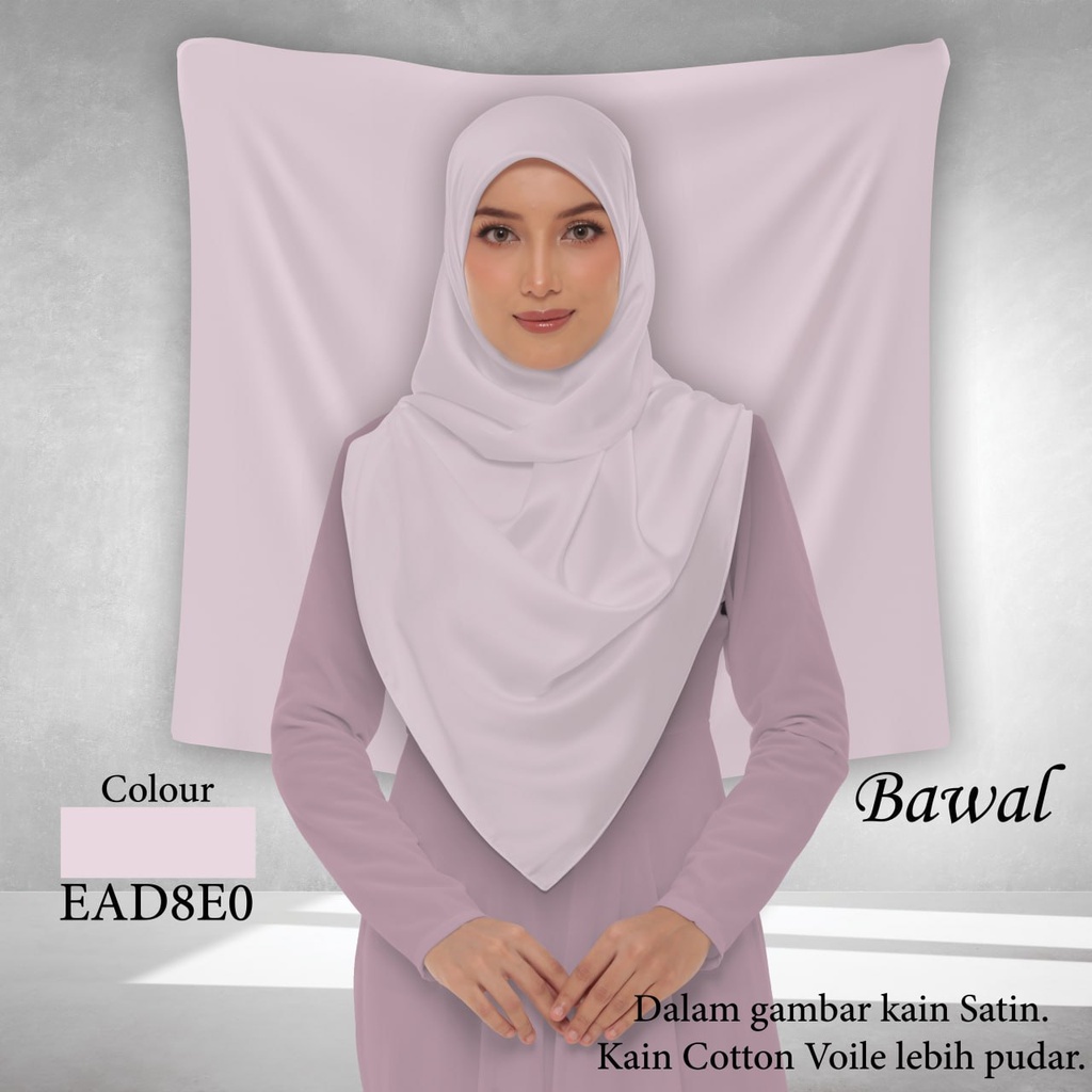 Bawal Plain EAD8E0 (Cotton Voile Premium, Taknak Curve, Taknak Border, Bidang 40" (Kids), Bawal Biasa (No Awning), Tak Tambah Nama, Taknak Giftcard)