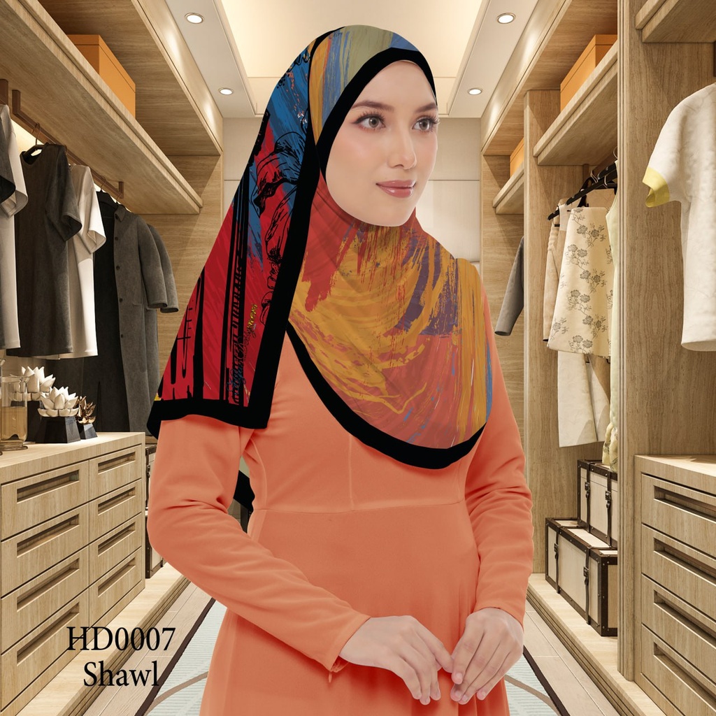 Tudung Shawl in HD0007 (Standard 1.8m x 0.7m, Chiffon Babydoll, Tak Tambah Nama, Taknak Giftcard)