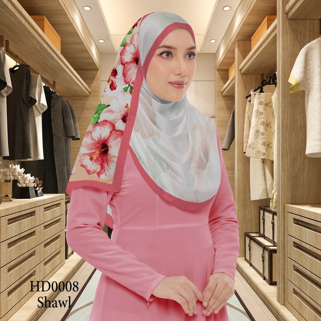 Tudung Shawl in HD0008 (Standard 1.8m x 0.7m, Chiffon Babydoll, Tak Tambah Nama, Taknak Giftcard)