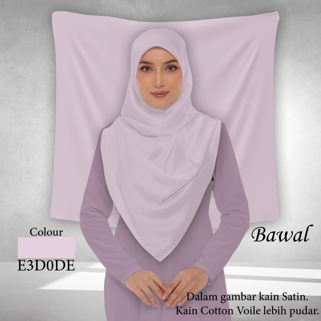 Bawal Plain E3D0DE (Cotton Voile Premium, Taknak Curve, Taknak Border, Bidang 40" (Kids), Bawal Biasa (No Awning), Tak Tambah Nama, Taknak Giftcard)