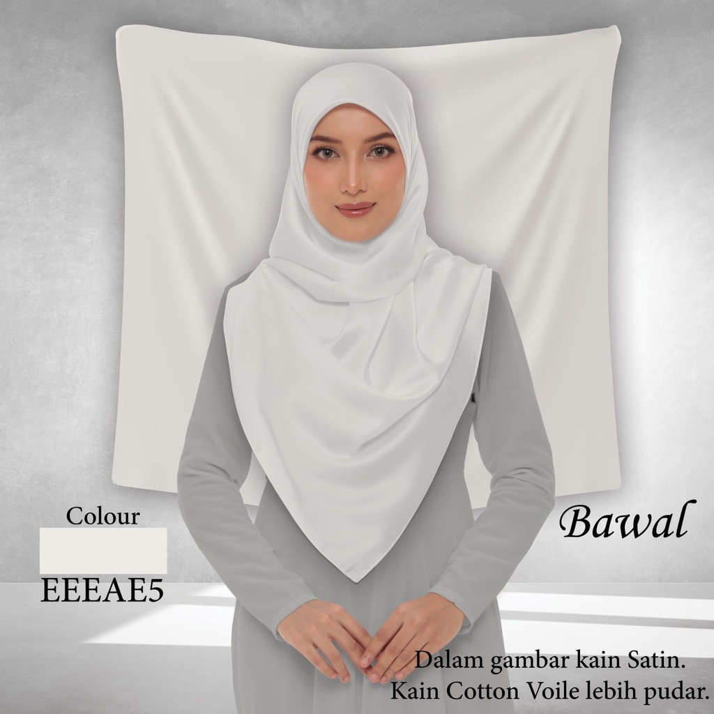 Bawal Plain EEEAE5 (Cotton Voile Premium, Taknak Curve, Taknak Border, Bidang 40" (Kids), Bawal Biasa (No Awning), Tak Tambah Nama, Taknak Giftcard)