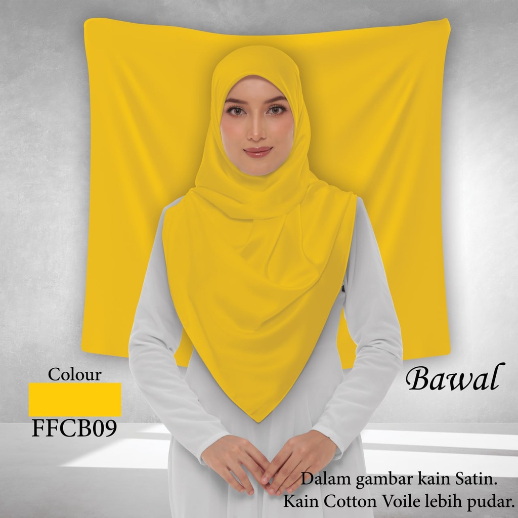Bawal Plain FFCB09 (Cotton Voile Premium, Taknak Curve, Taknak Border, Bidang 40" (Kids), Bawal Biasa (No Awning), Tak Tambah Nama, Taknak Giftcard)