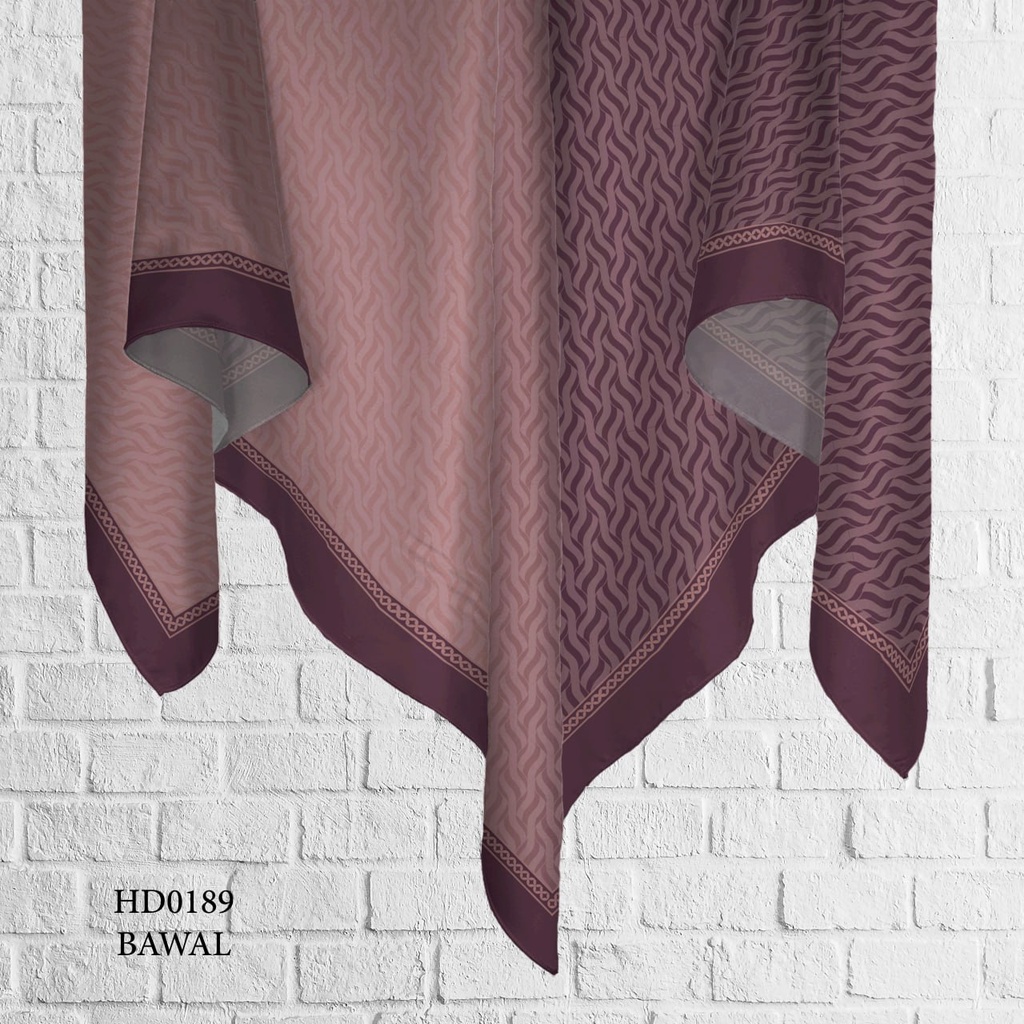Tudung Bawal (Square Hijab) in HD0189 (Cotton Voile Premium, Bidang 40" (Kids), Bawal Biasa (No Awning), Tak Tambah Nama, Taknak Giftcard)