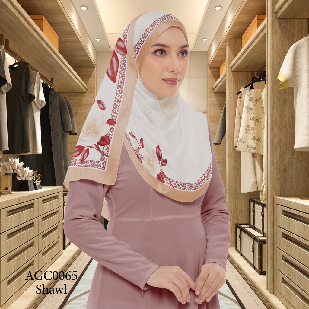 Tudung Shawl in AGC0065 (Standard 1.8m x 0.7m, Cotton Voile Premium, Tak Tambah Nama, Taknak Giftcard)