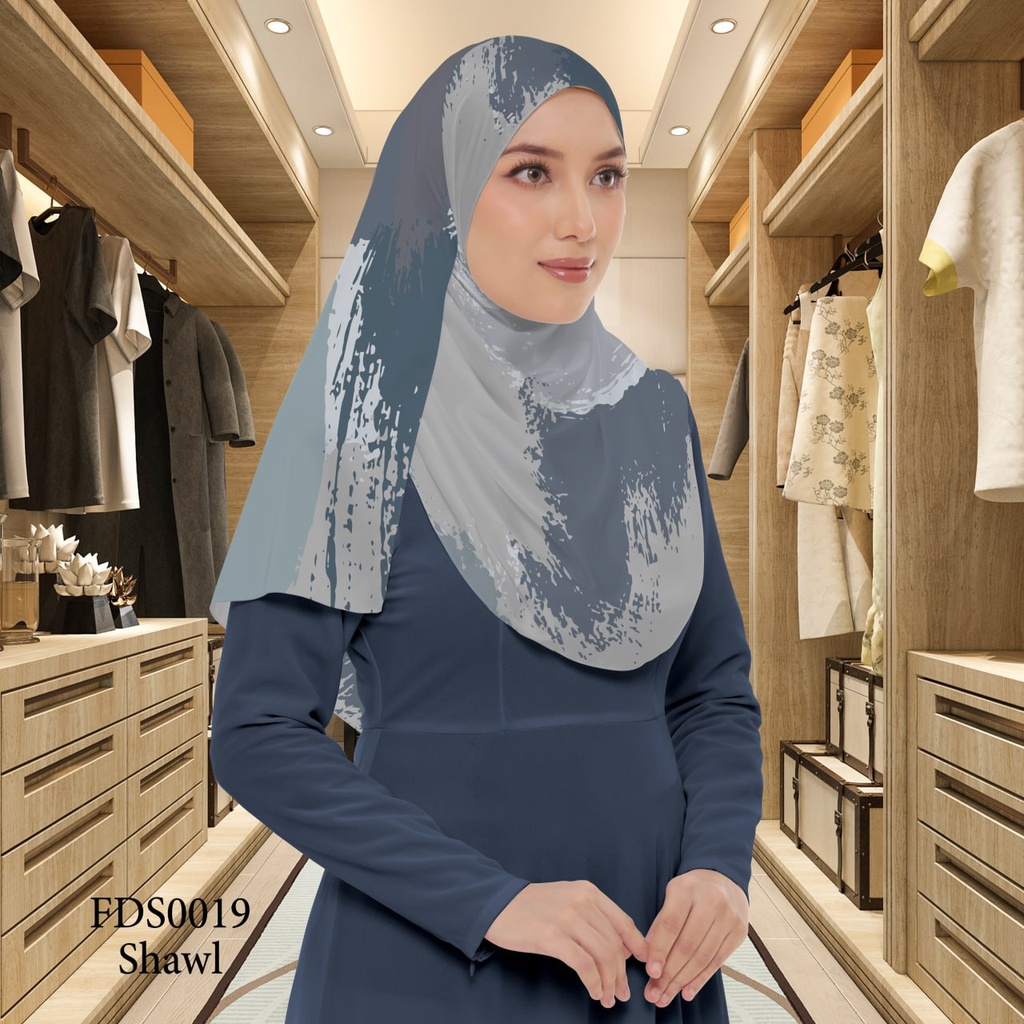 Tudung Shawl in FDS0019 (Standard 1.8m x 0.7m, Cotton Voile Premium, Tak Tambah Nama, Taknak Giftcard)
