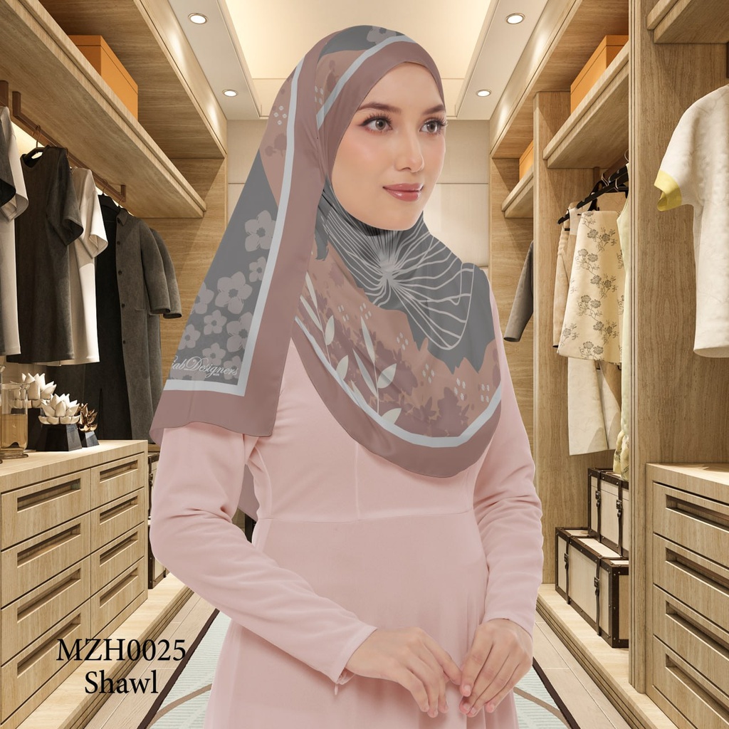 Tudung Shawl in MZH0025 (Standard 1.8m x 0.7m, Cotton Voile Premium, Tak Tambah Nama, Taknak Giftcard)