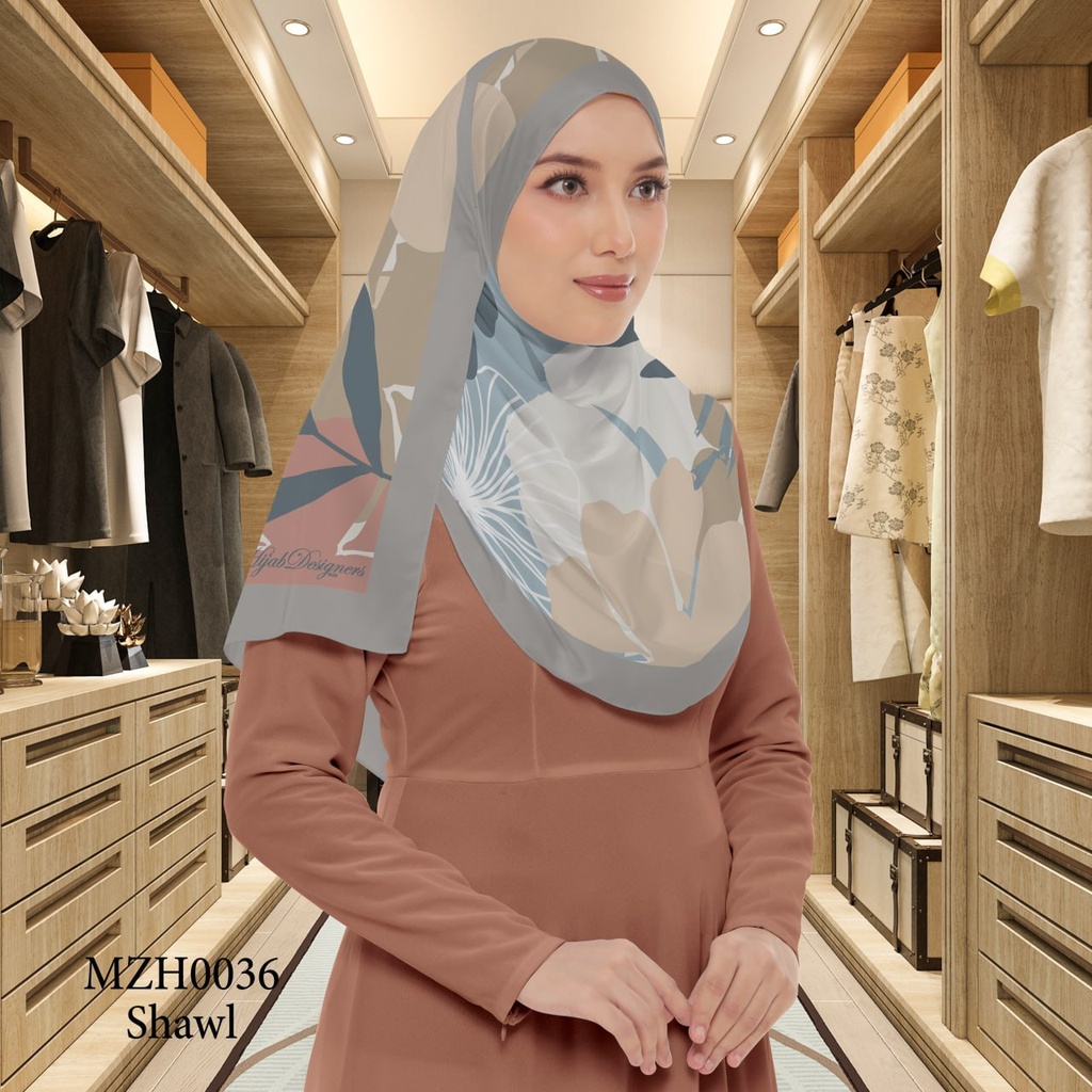 Tudung Shawl in MZH0036 (Standard 1.8m x 0.7m, Cotton Voile Premium, Tak Tambah Nama, Taknak Giftcard)