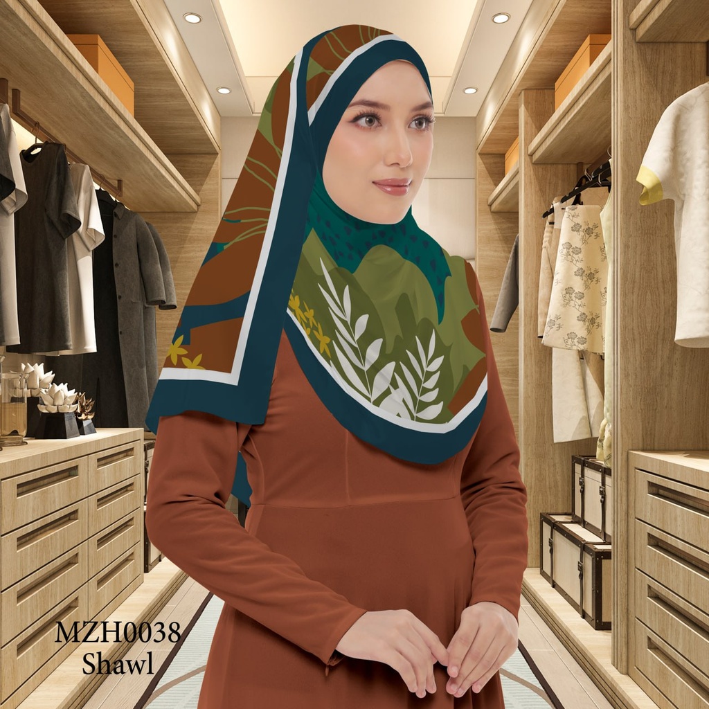 Tudung Shawl in MZH0038 (Standard 1.8m x 0.7m, Cotton Voile Premium, Tak Tambah Nama, Taknak Giftcard)