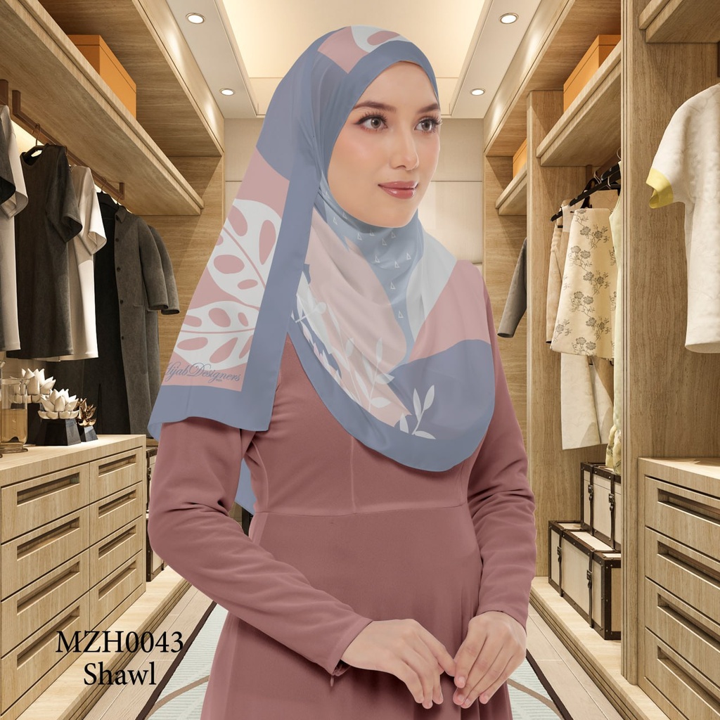 Tudung Shawl in MZH0043 (Standard 1.8m x 0.7m, Cotton Voile Premium, Tak Tambah Nama, Taknak Giftcard)