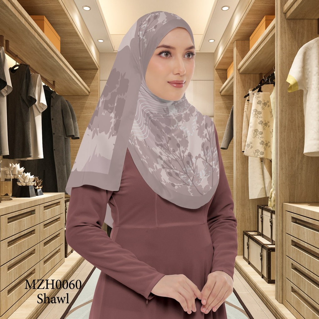 Tudung Shawl in MZH0060 (Standard 1.8m x 0.7m, Cotton Voile Premium, Tak Tambah Nama, Taknak Giftcard)