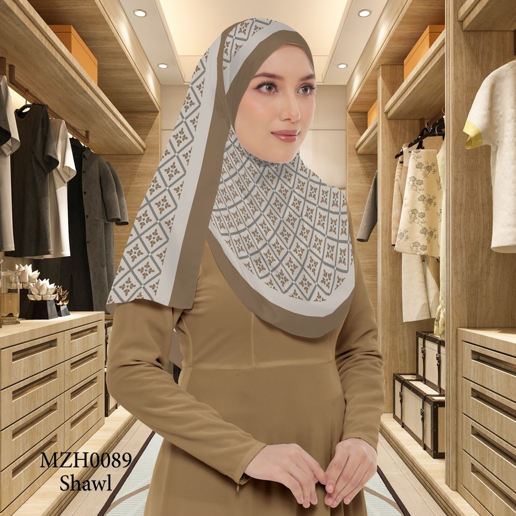 Tudung Shawl in MZH0089 (Standard 1.8m x 0.7m, Cotton Voile Premium, Tak Tambah Nama, Taknak Giftcard)